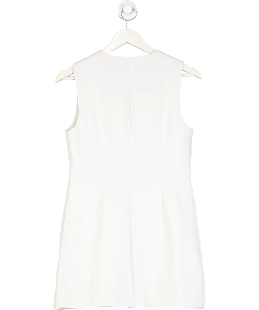 Abercrombie & Fitch White Tailored Longline Waistcoat UK S