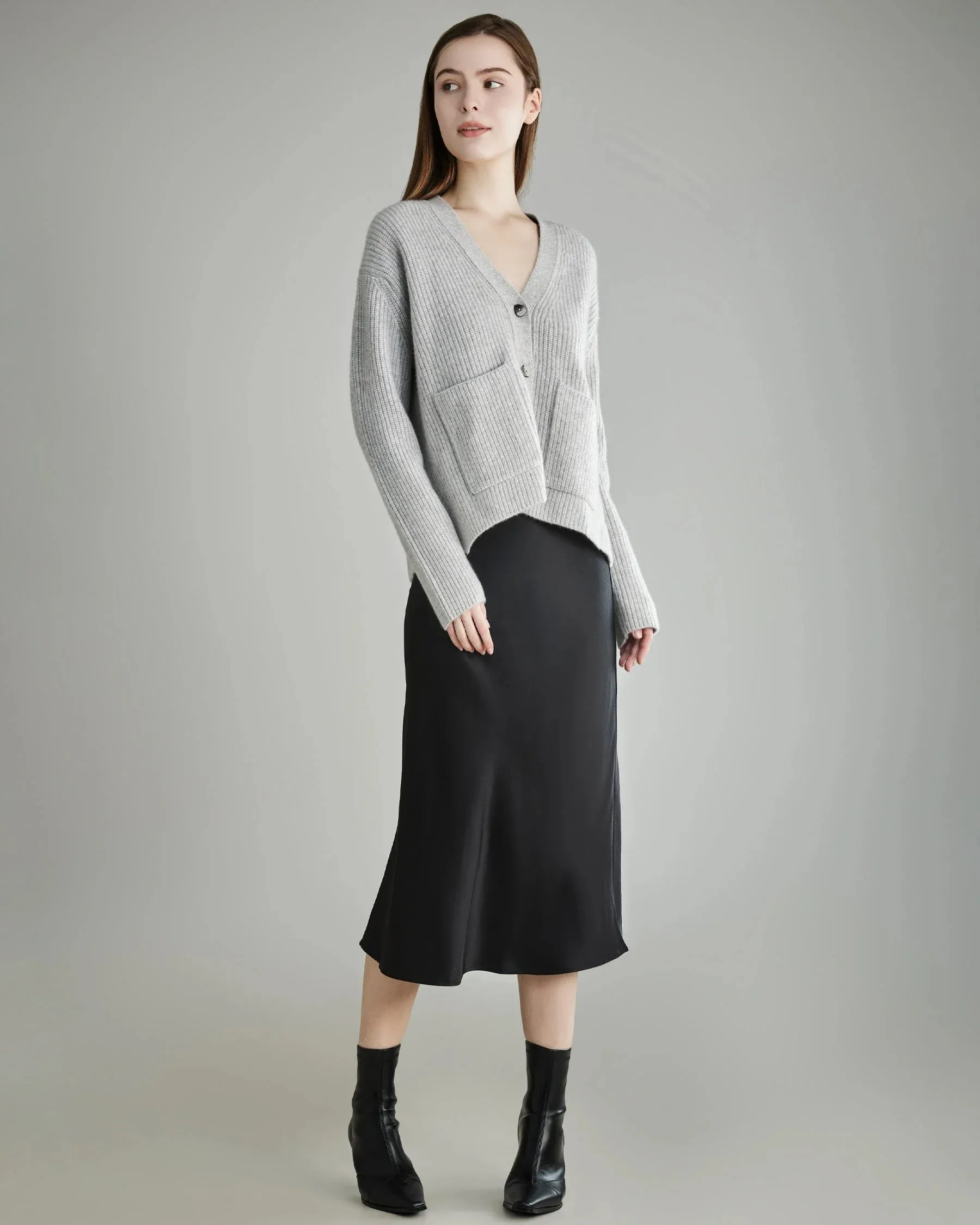 Cozy Ribbed Cashmere Cardigan