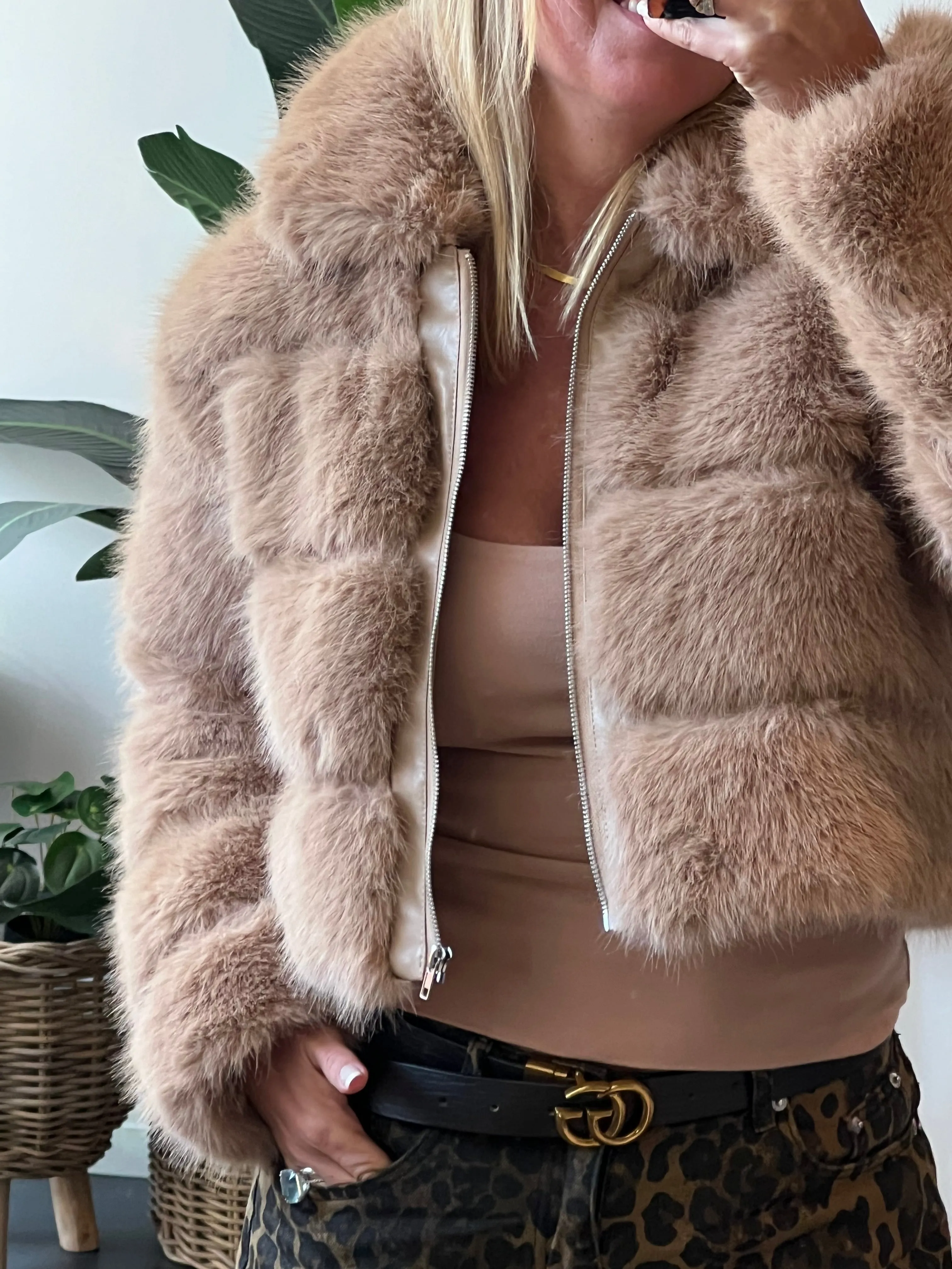Fur Bomber Jacket