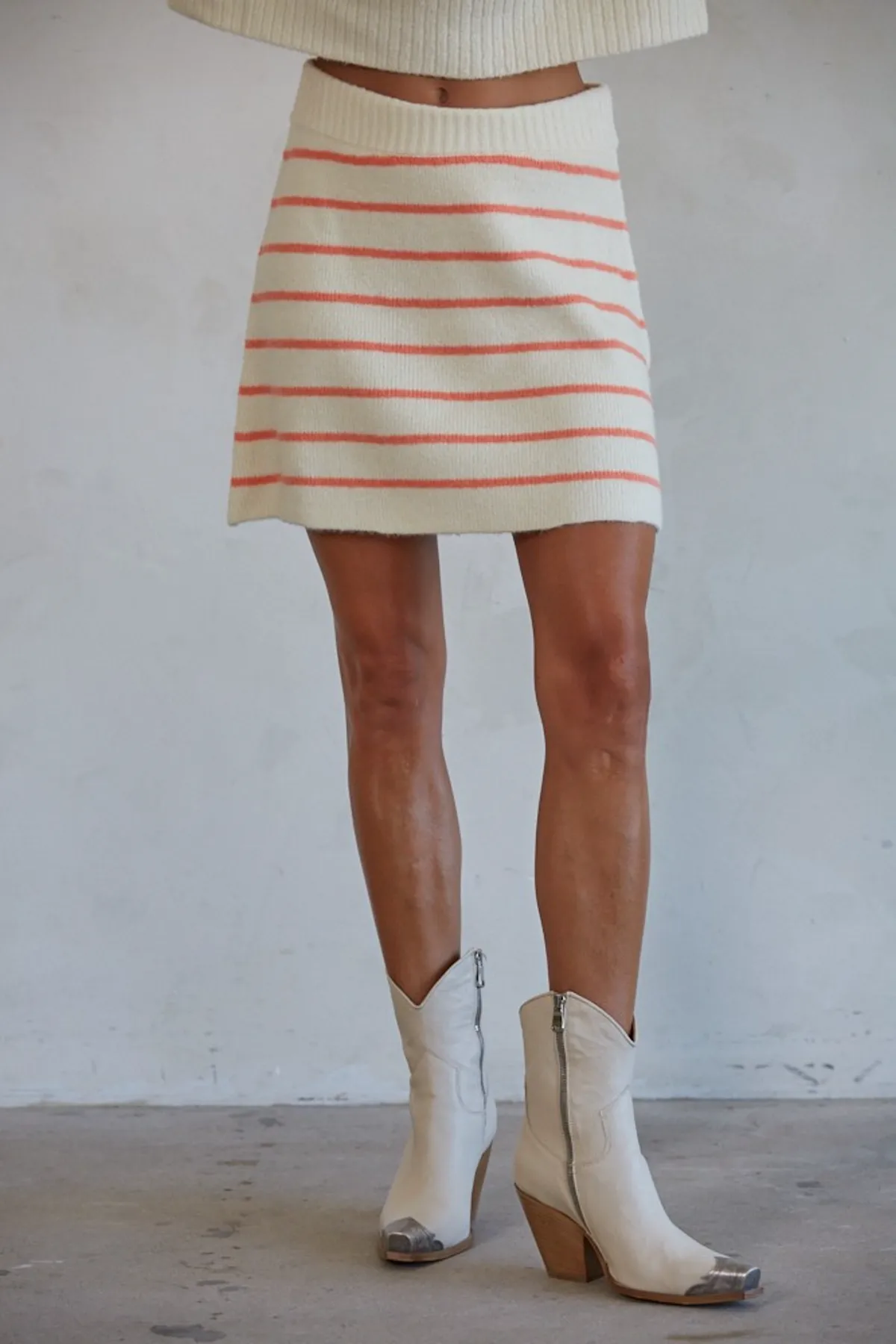 Geneva Striped Sweater Skirt