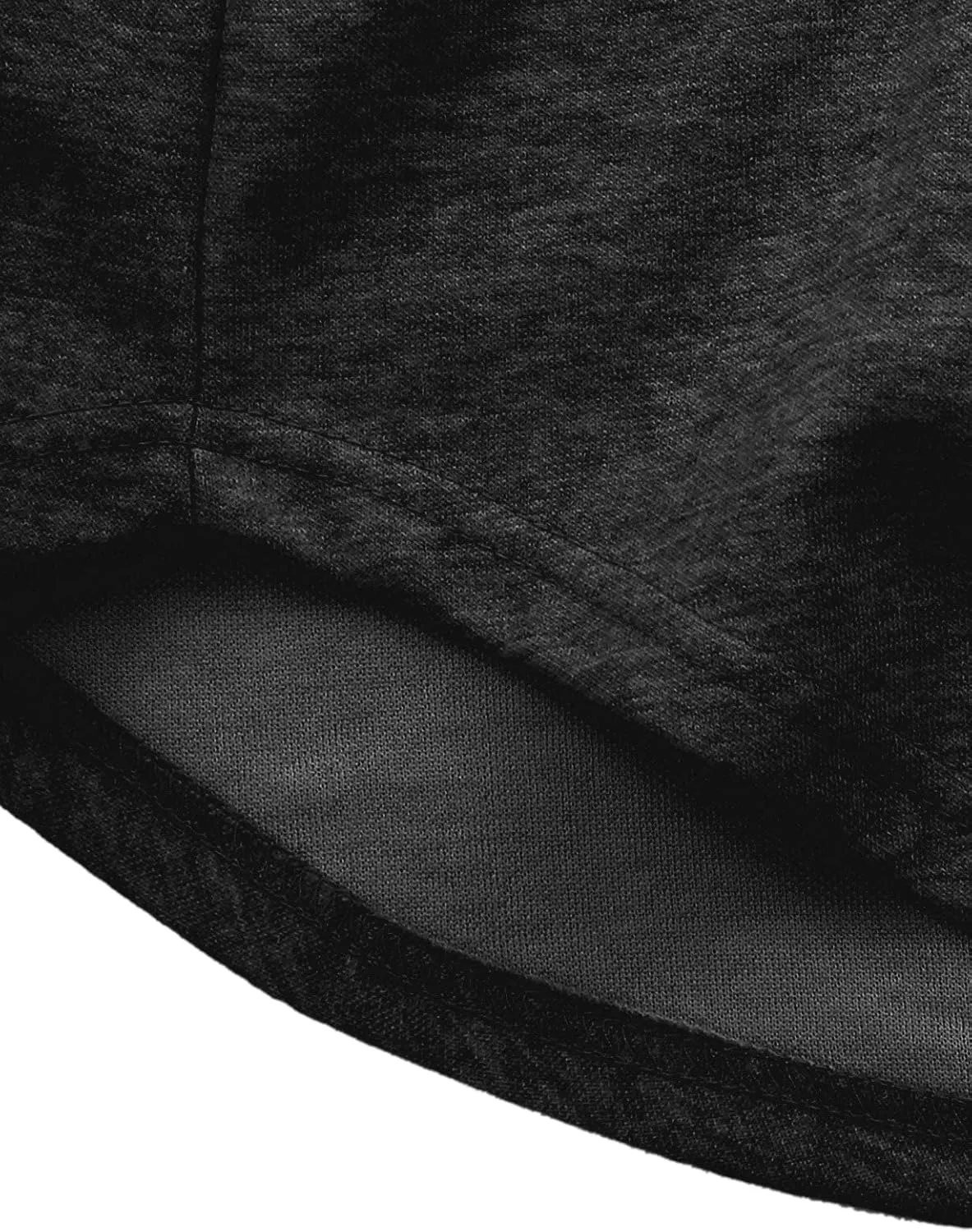 GIVON Men's Short Sleeve Pullover Hoodie Hipster Longline Hooded Shirt Lightweight Cotton Blend Casual Streetwear
