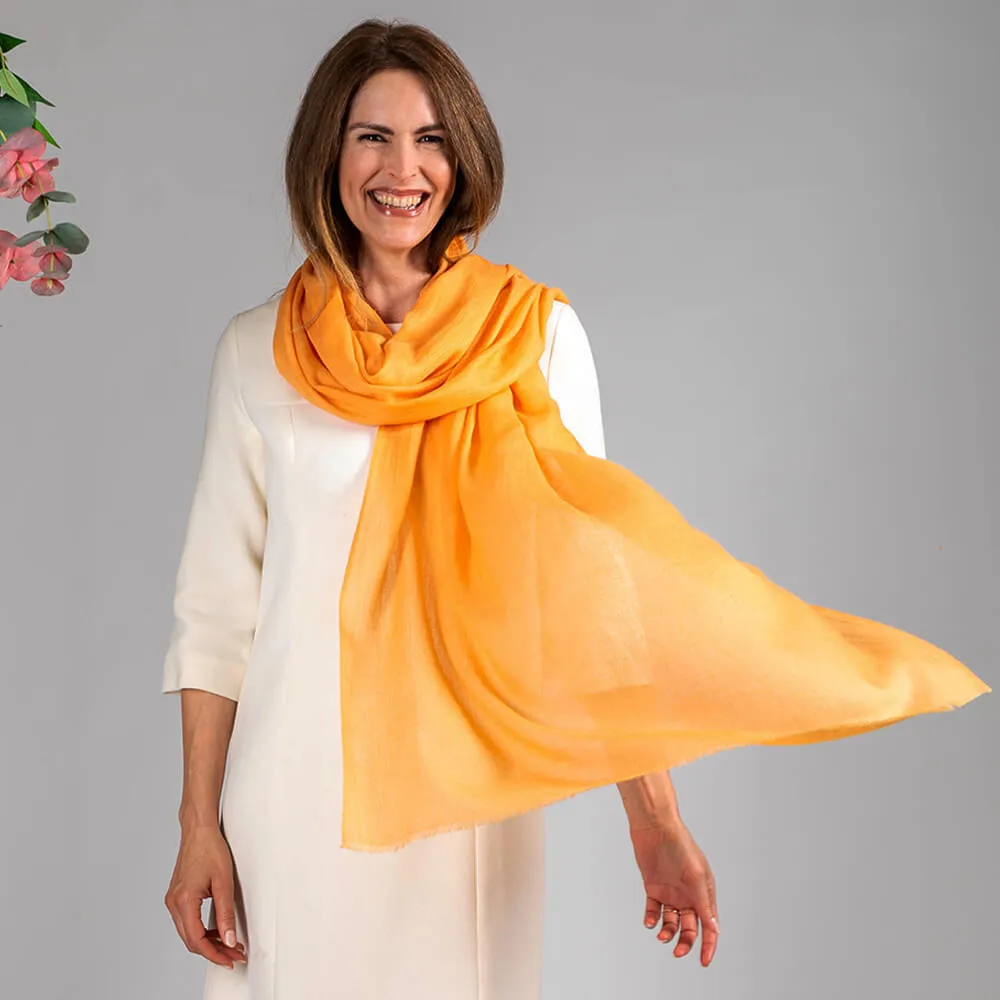 Golden Glow Cashmere and Silk Wrap