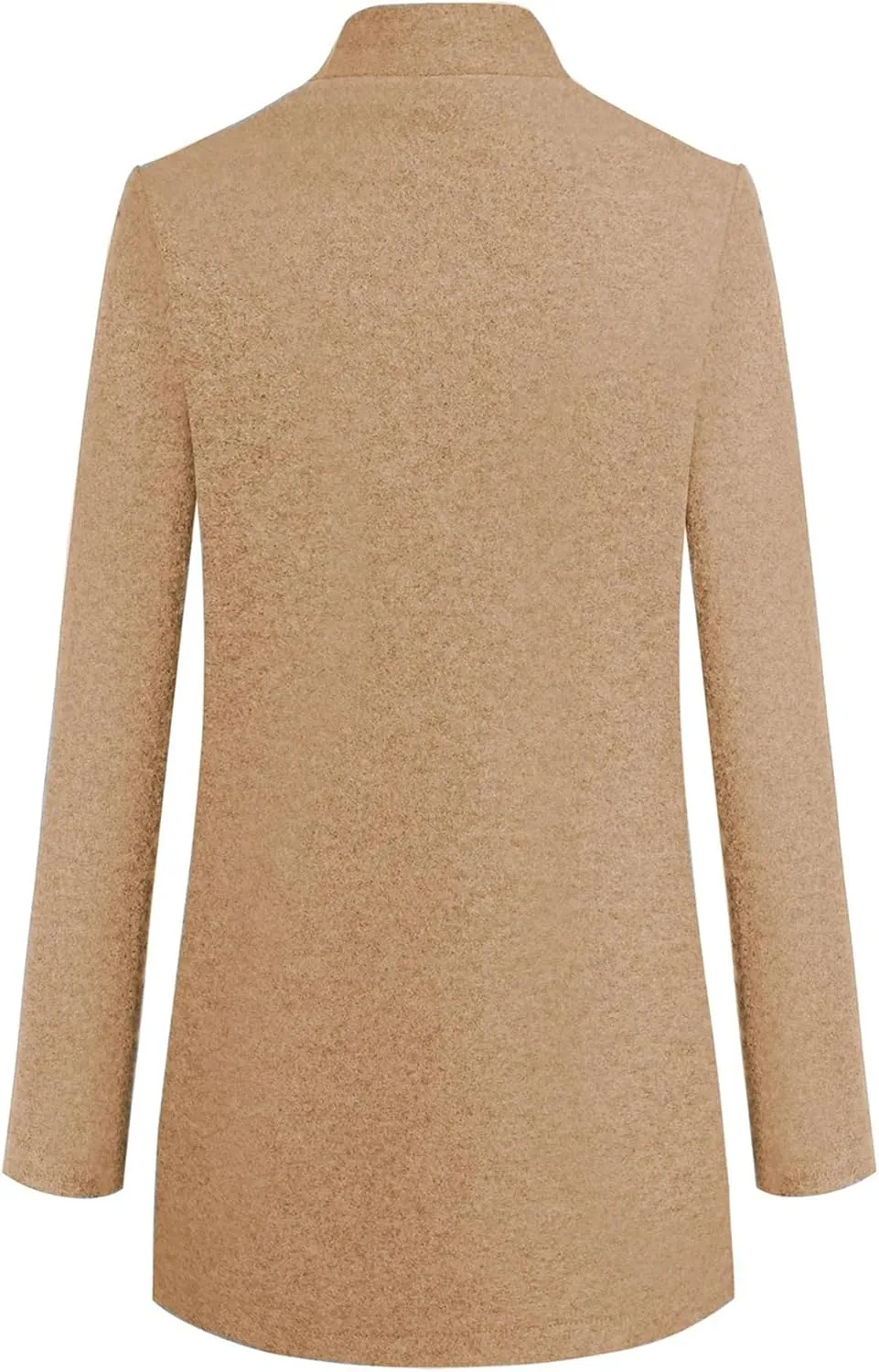 GRASWE Warm Lapel Wool Coat For Women Trench Jacket Long Sleeve Overcoat Outwear Pea Coat