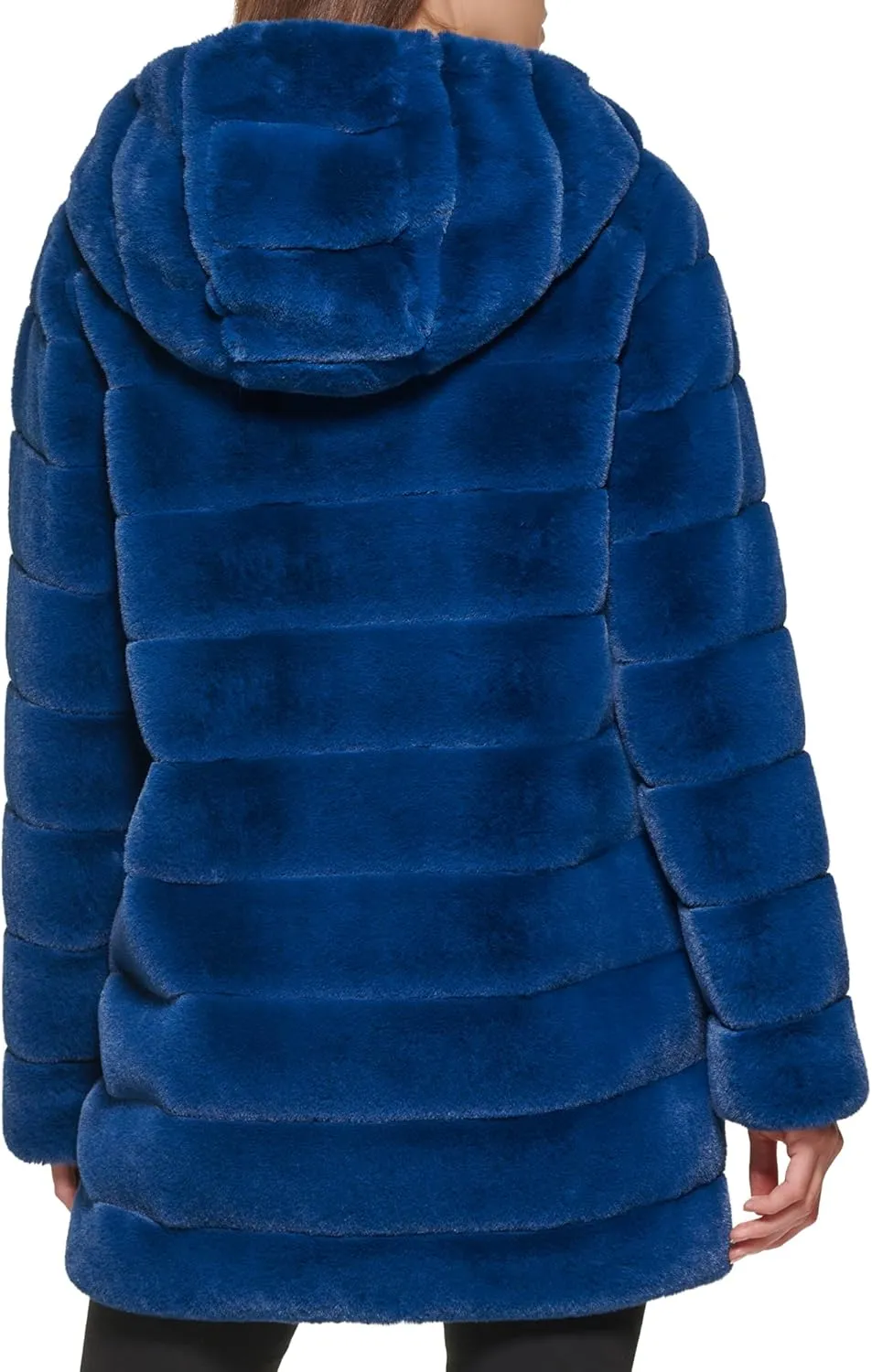Kenneth Cole Women's Classic Mink Style Faux Fur Coat