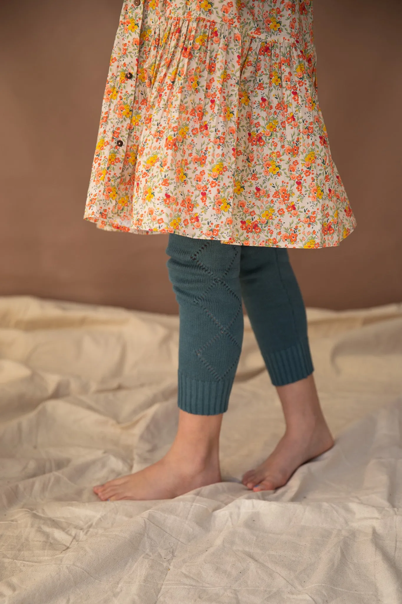 Knitted Leggings - Deep Sea