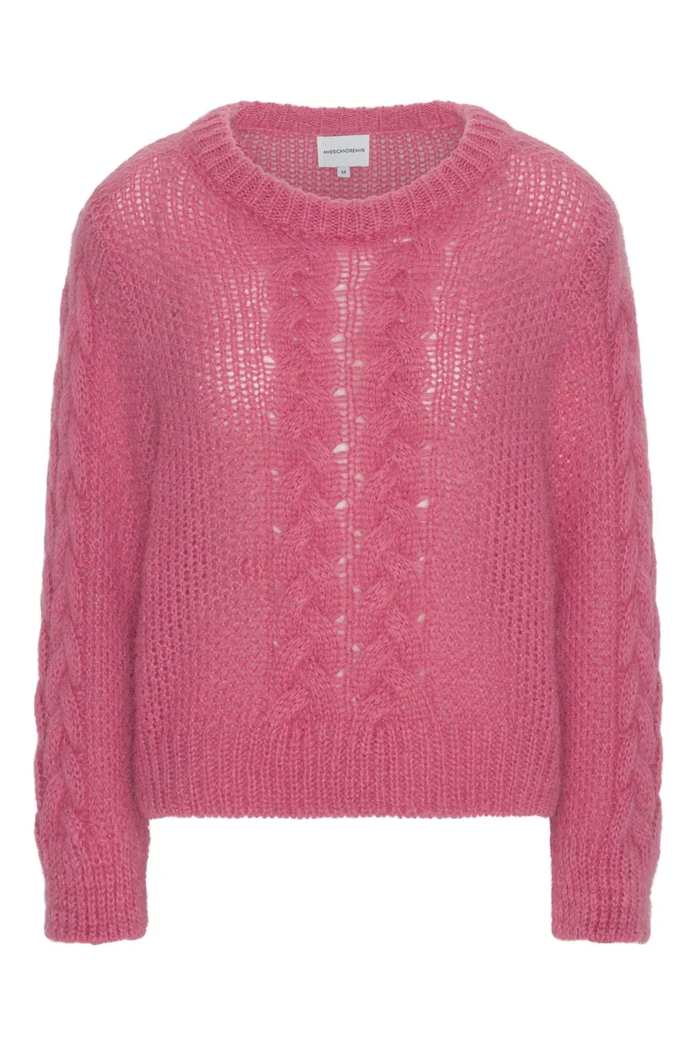Louisa Cable Knit Pullover - Pink