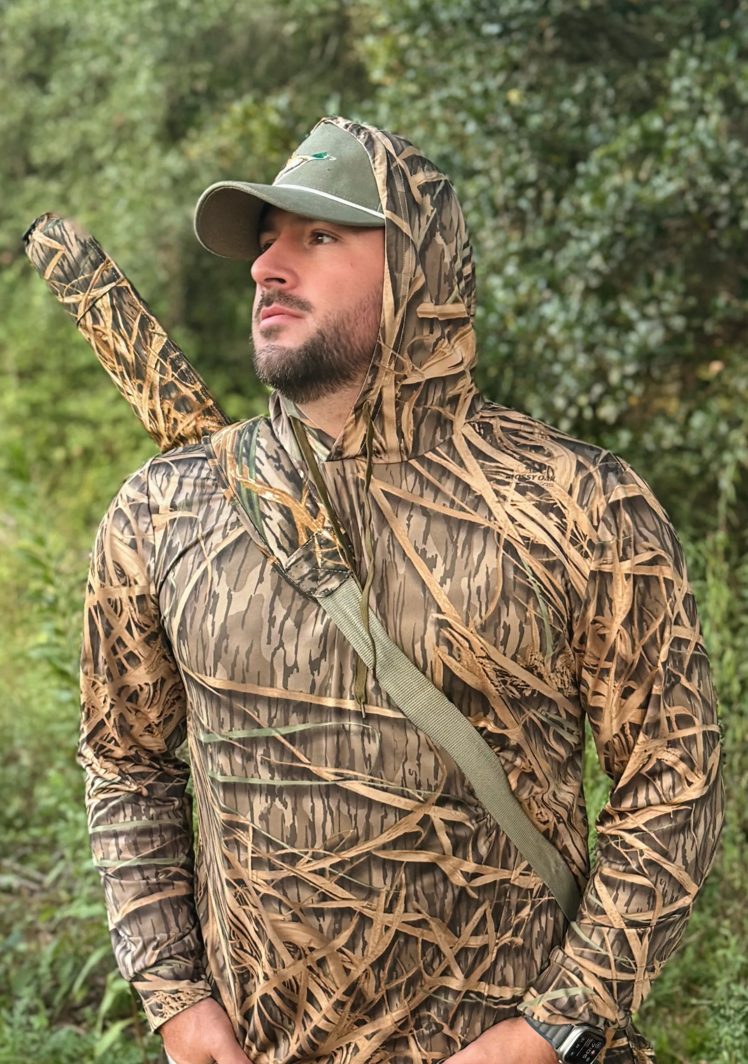 mack upf 50  performance hoodie (adult) || Mossy Oak® original shadow grass   heartland