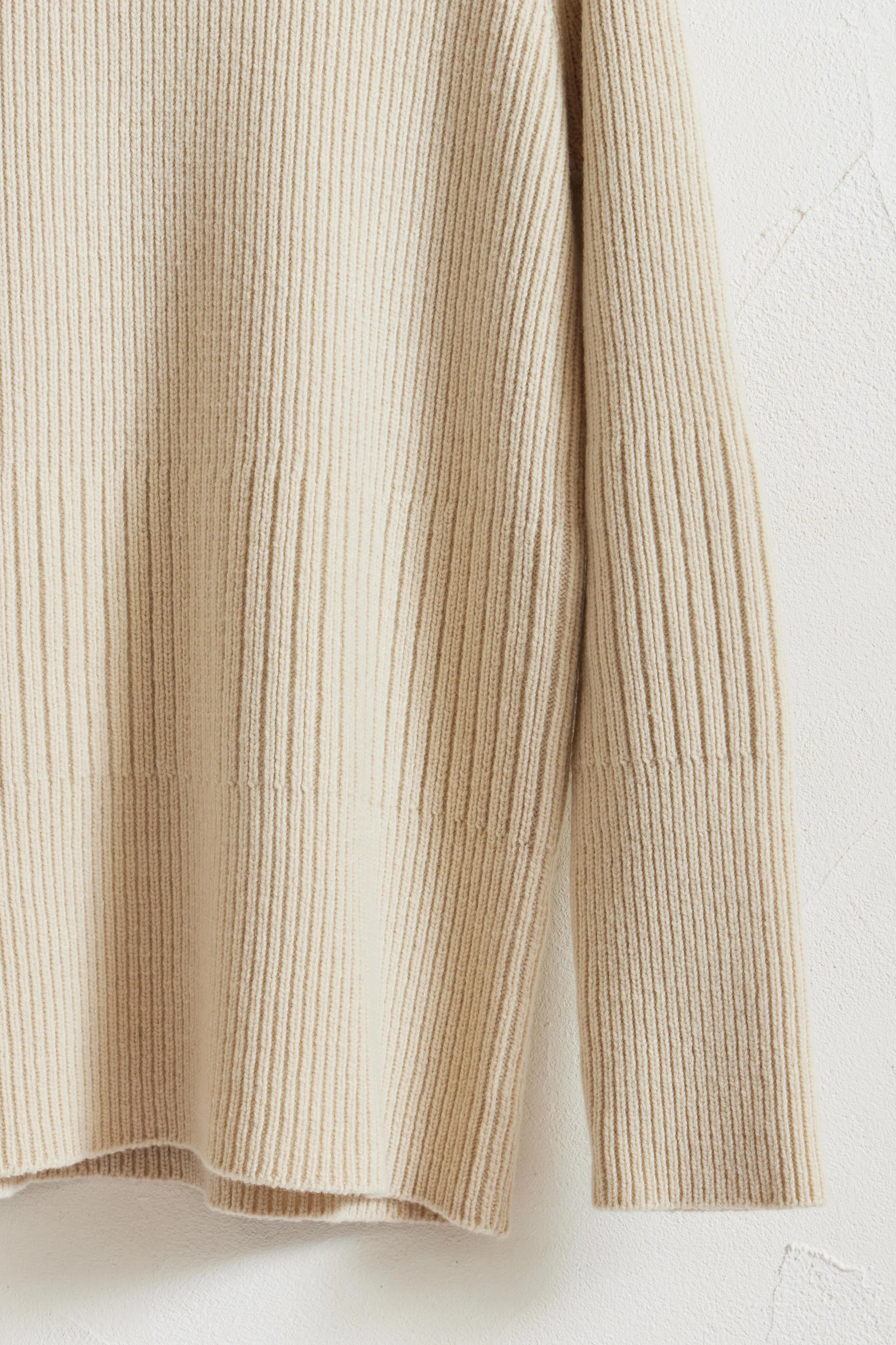 Rib Knit Zip Pullover