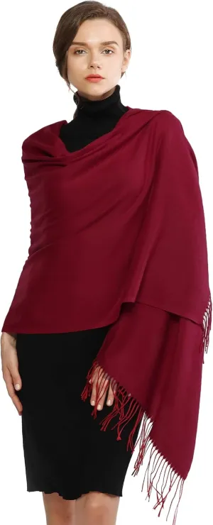 RIIQIICHY Women's Scarf Pashmina Shawls and Wraps for Evening Dress Bridesmaid Wedding Bridal Winter Warm Long Large Scarves