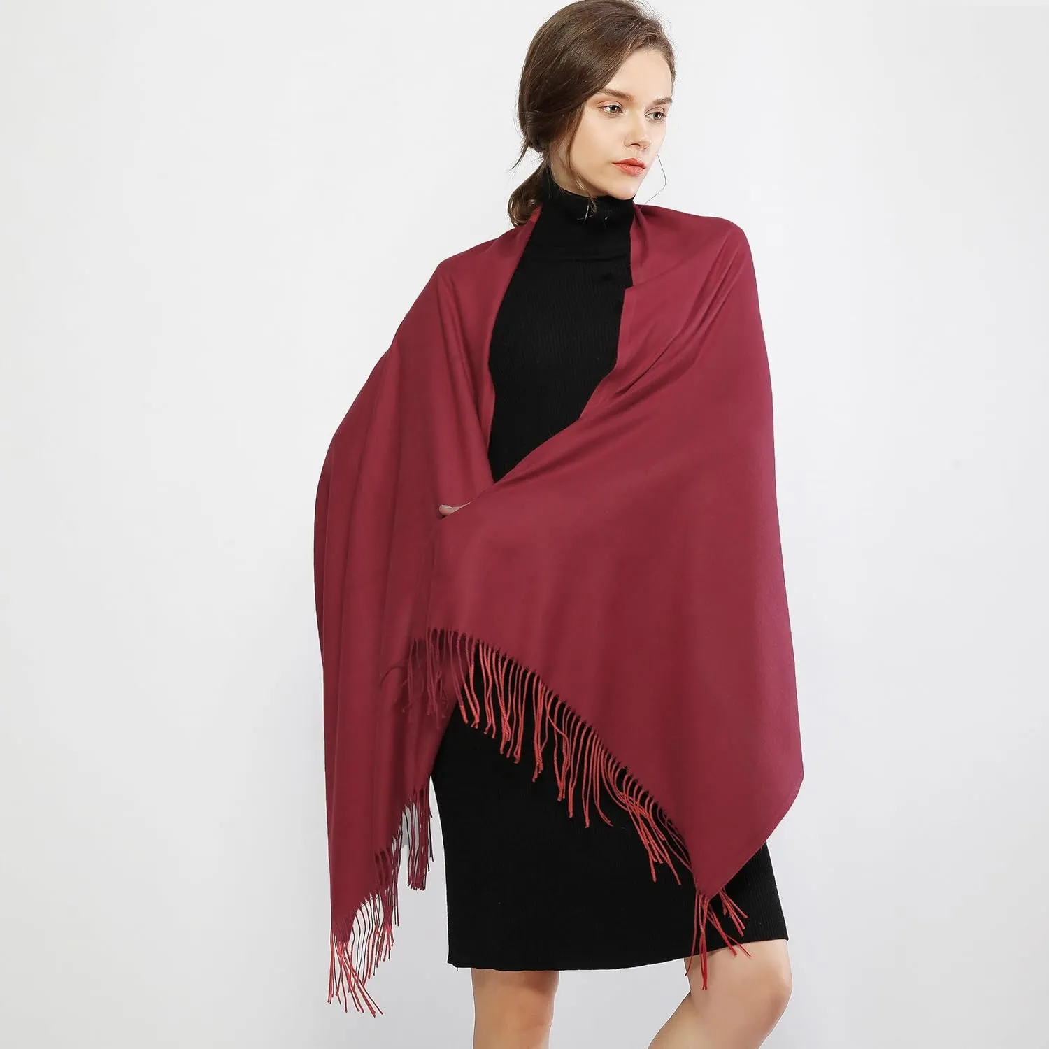 RIIQIICHY Women's Scarf Pashmina Shawls and Wraps for Evening Dress Bridesmaid Wedding Bridal Winter Warm Long Large Scarves