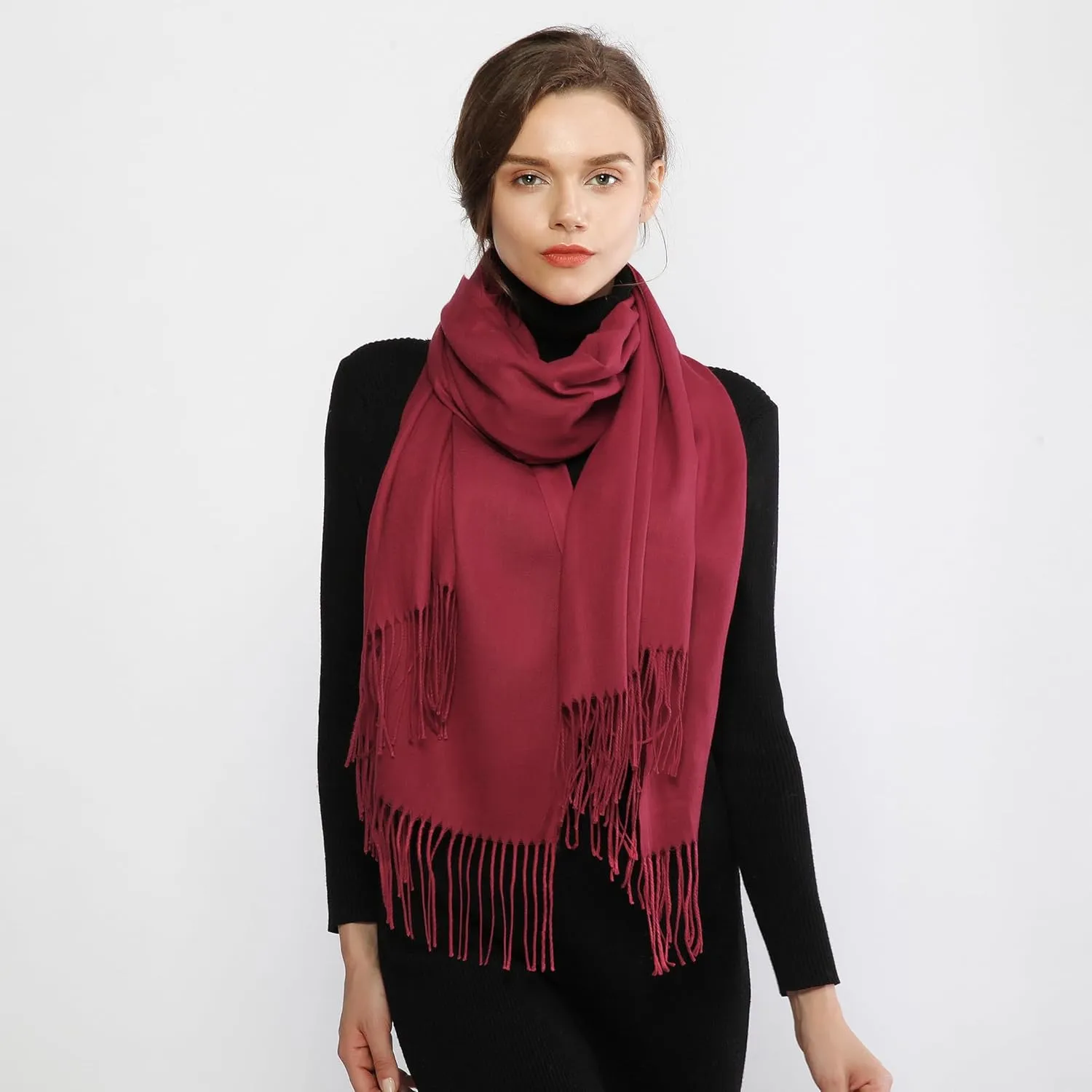 RIIQIICHY Women's Scarf Pashmina Shawls and Wraps for Evening Dress Bridesmaid Wedding Bridal Winter Warm Long Large Scarves
