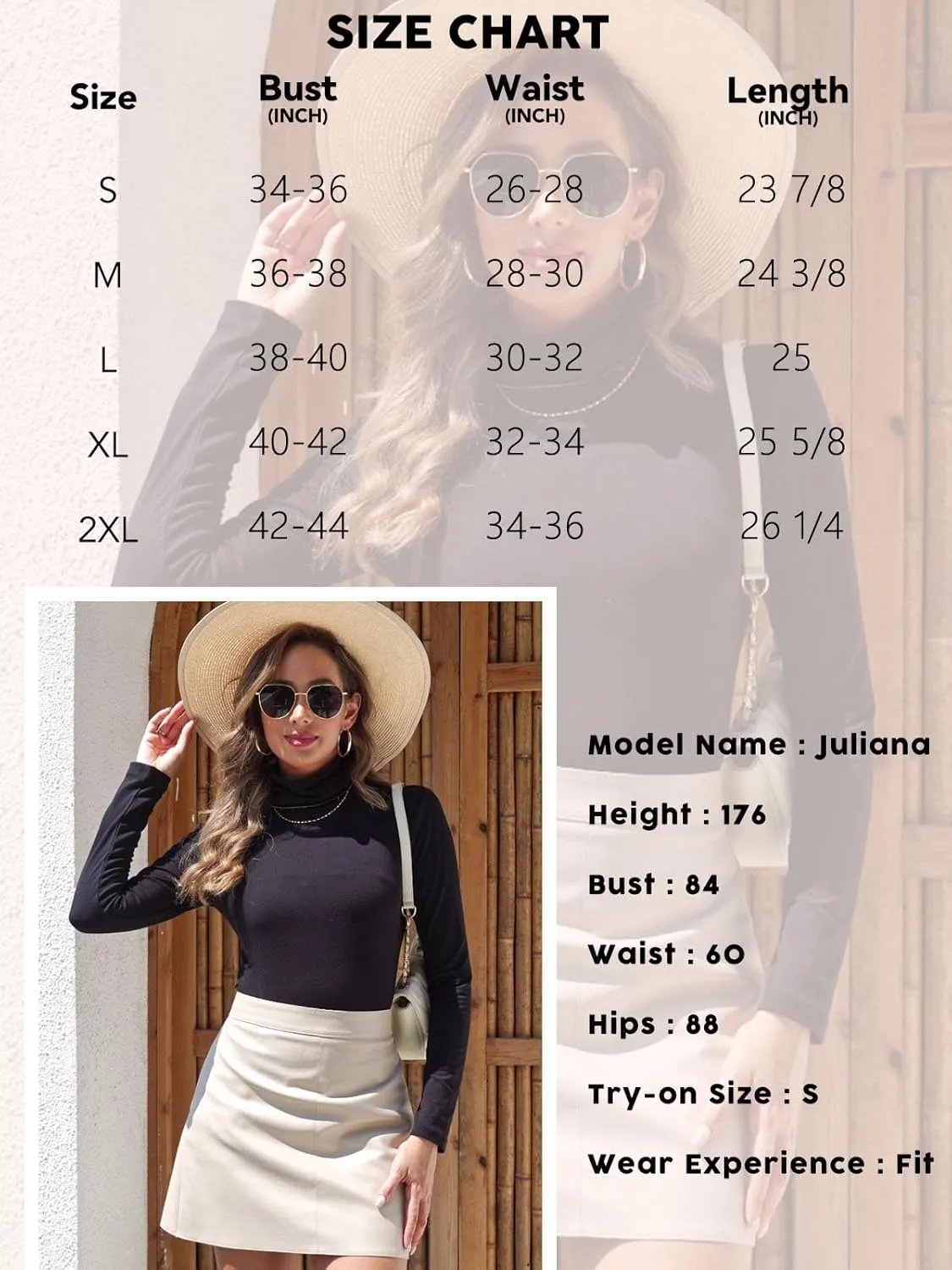 SHAPERIN Women's Turtleneck Long Sleeve Shirt Mock Turtle Neck Fitted Slim Fits T Shirt Basic Tight Tops Tee