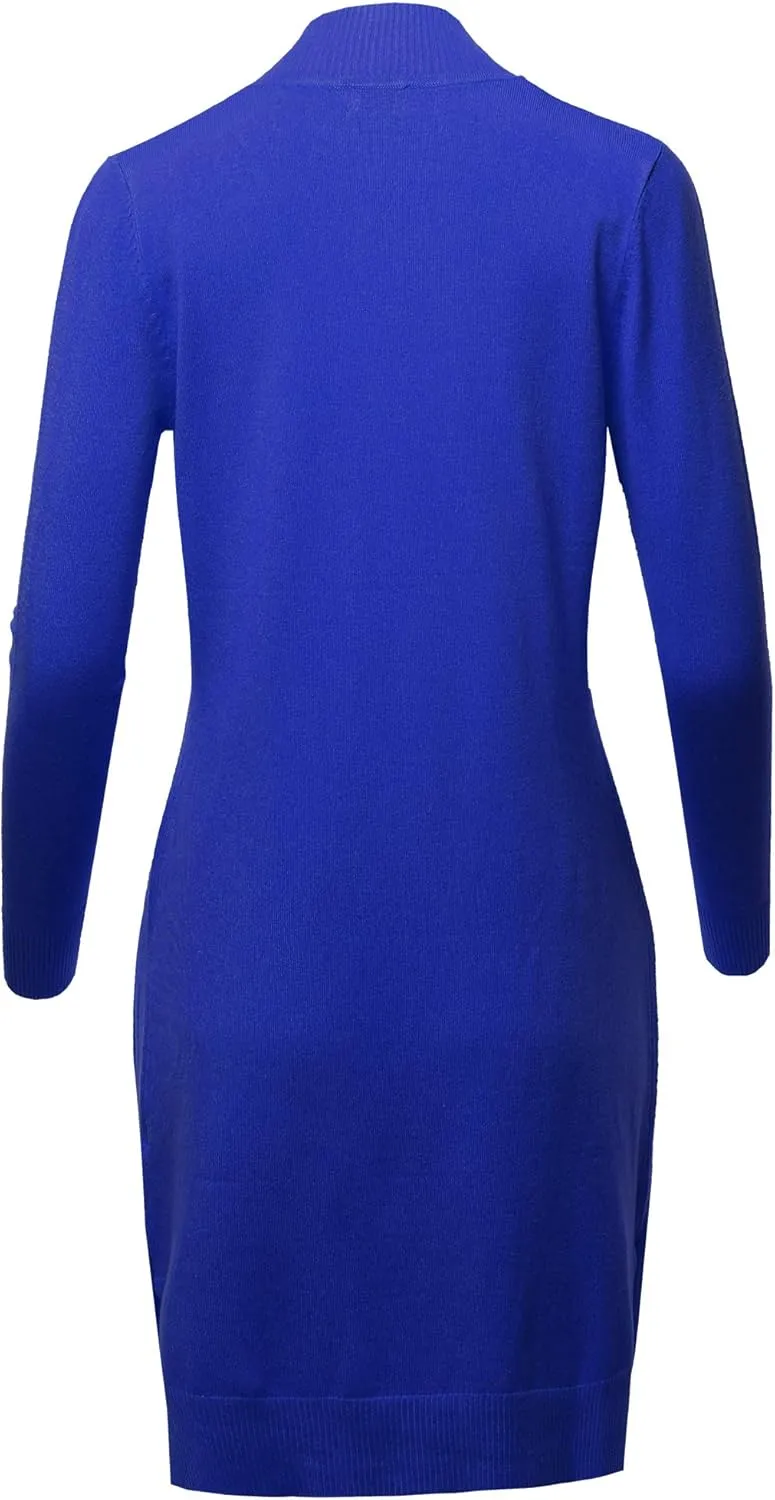 STARJJ Womens Soft Stetchy Knit Longline Open Front Sweater Cardigan with Pockets (S-3X)