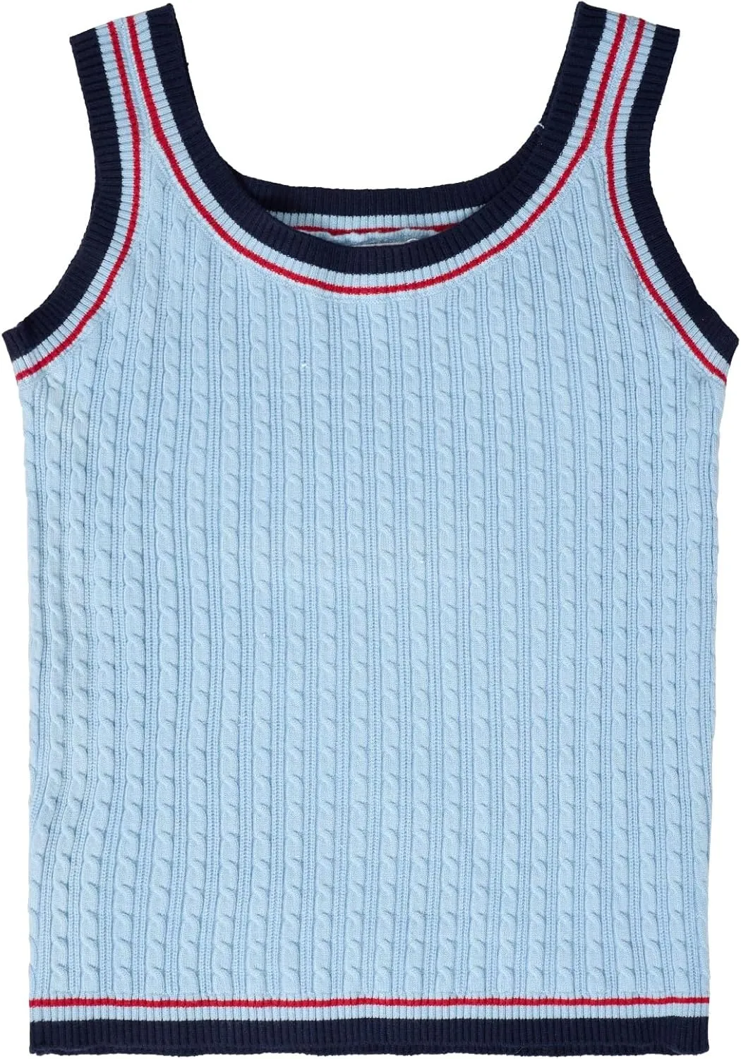 Sweater Vest Top for Women Crew Neck Sleeveless Tank Tops Casual Cute Pullover Vest 2025 Trendy Knit Crop Tops
