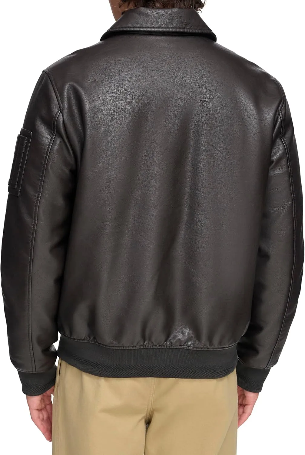 Tommy Hilfiger Men's Faux Leather Bomber Jacket