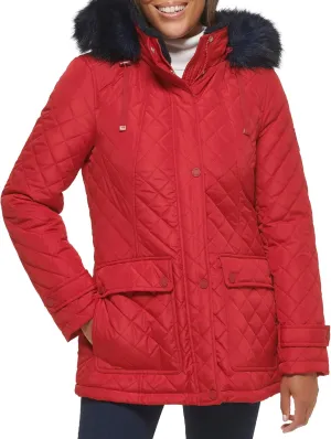 Tommy Hilfiger Women's Weather Resistant Fur Trim Jacket