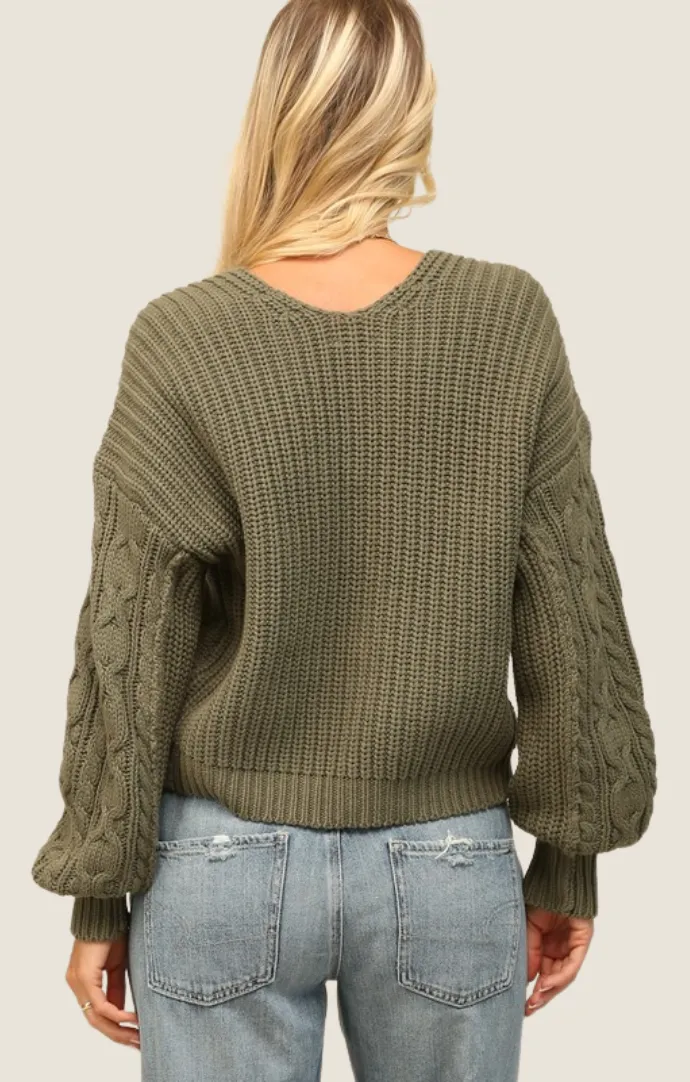 Zara Olive Knit Sweater